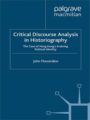 cover image of Critical Discourse Analysis in Historiography